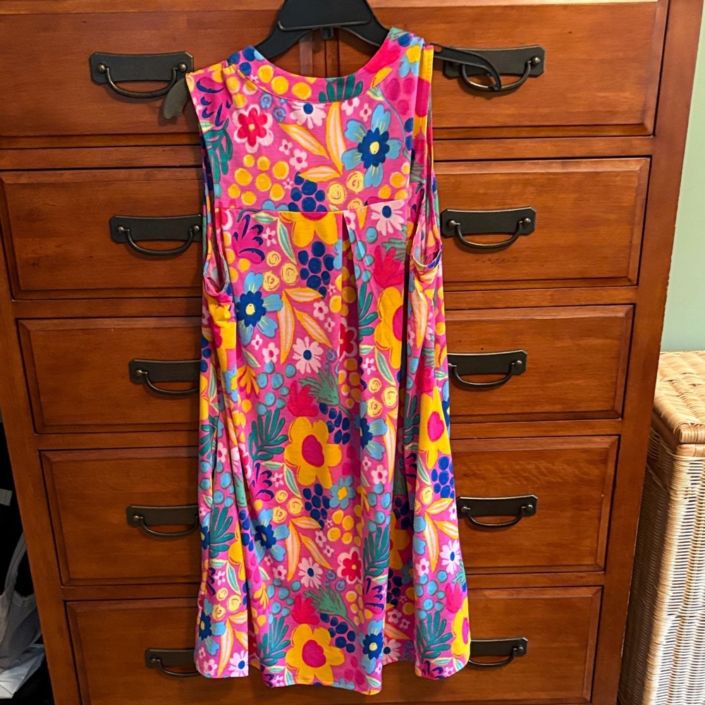 Bright Pink Floral Sleeveless Mini - Picture 5 of 8